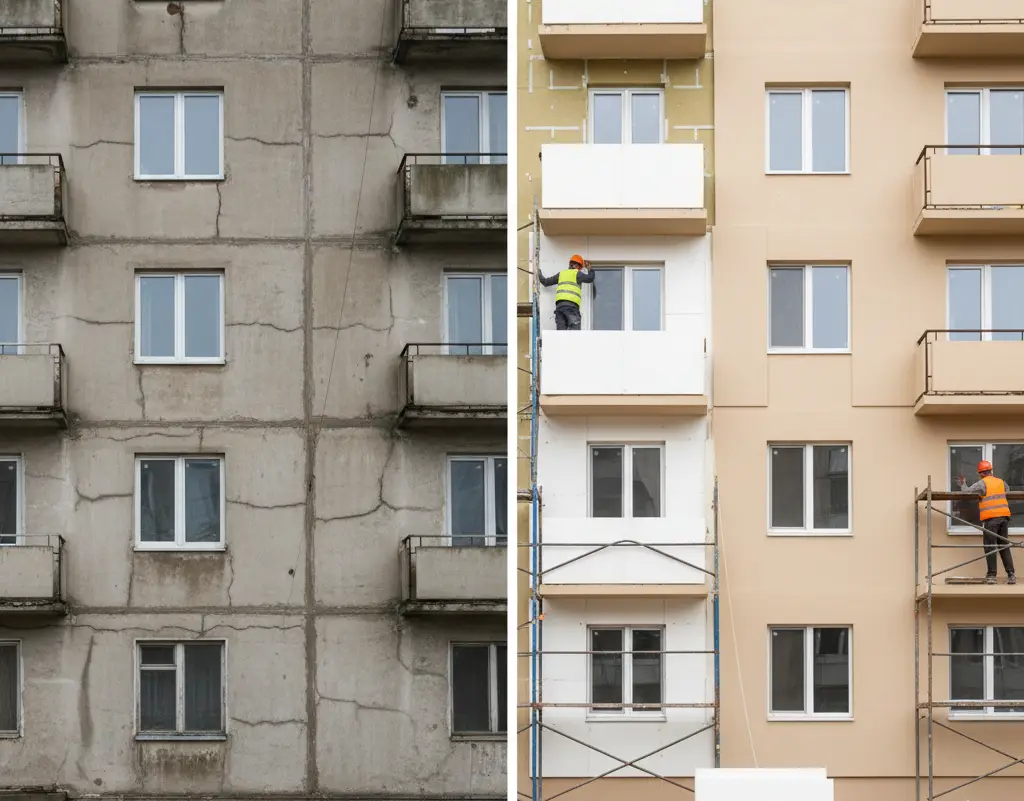 Утепление фасада